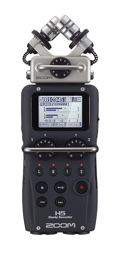 Used Zoom H5 4-Track Portable Handy Recorder, Black