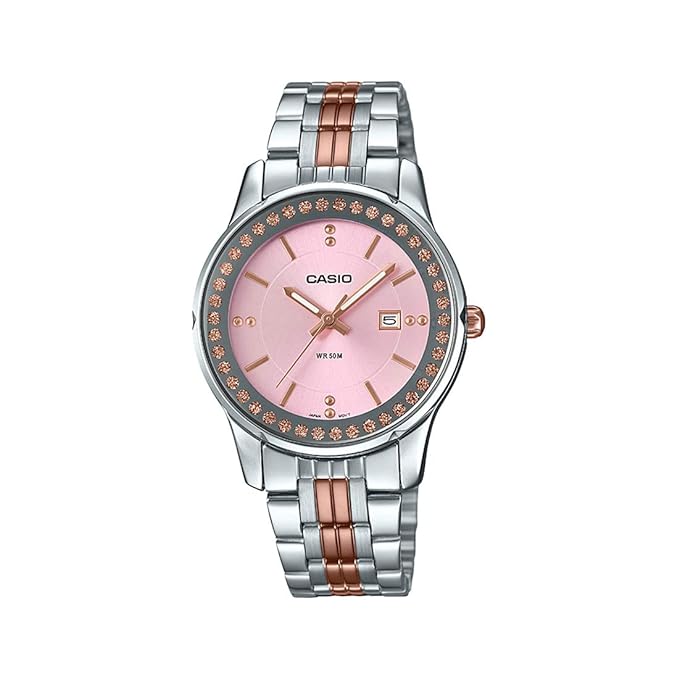 Casio Enticer Ladies Analog Pink Dial Women's Watch A1589 LTP-1358RG-4AVDF