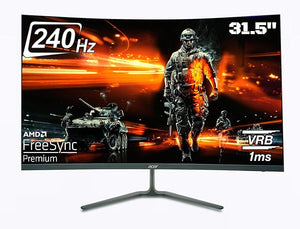 Open Box Unused Acer ED320QX 31.5 Inch (80 cm) Full HD 1500R Curved VA Panel Backlit LED and LCD Monitor I Blazing Fast 240Hz Refresh Rate I 1 MS VRB I AMD Free Sync