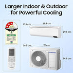 Load image into Gallery viewer, Open Box, Unused Samsung 1.5 Ton 3 Star Inverter Split AC (Copper, Convertible 5-in-1 Cooling Mode, Easy Filter Plus Anti-Bacteria 2023 Model AR18CYLZABE White
