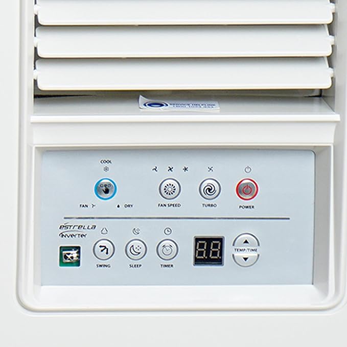 Carrier 1.5Ton 5 Star Copper, Dust Filter & Turbo Mode Window Inverter Air Conditioner CARRIER WIN Air Conditioner 18K ESTRELLA EXI 5 STAR, White