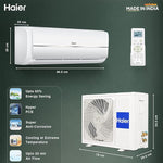 Load image into Gallery viewer, Open Box, Unused Haier 1.5 Ton 3 Star Inverter Split AC Copper, Antibacterial Filter, 2023 Model, HSU17V-TMS3BE-INV, White
