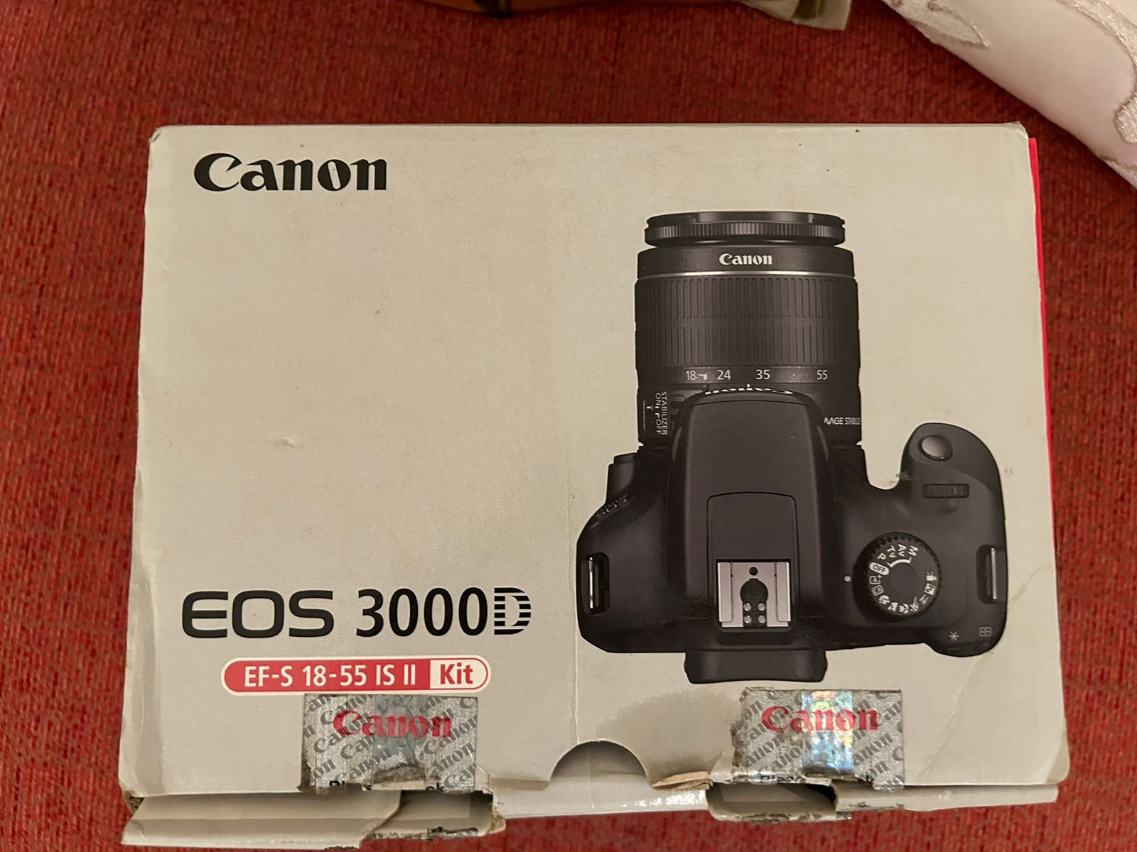 Open Box, Unused Canon EOS 3000D 18MP Digital SLR Camera Black with 18-55mm is II Lens