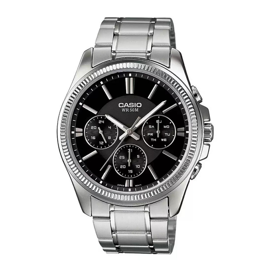 Casio Enticer Chronograph Men's Multi-Dial Watch A836 MTP-1375D-1AVDF