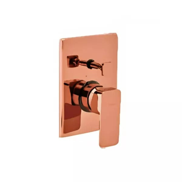 Cera Ruby Single Lever Wall Mount High Flow Concealed Diverter Exposed Part Rose Gold F1005721RG