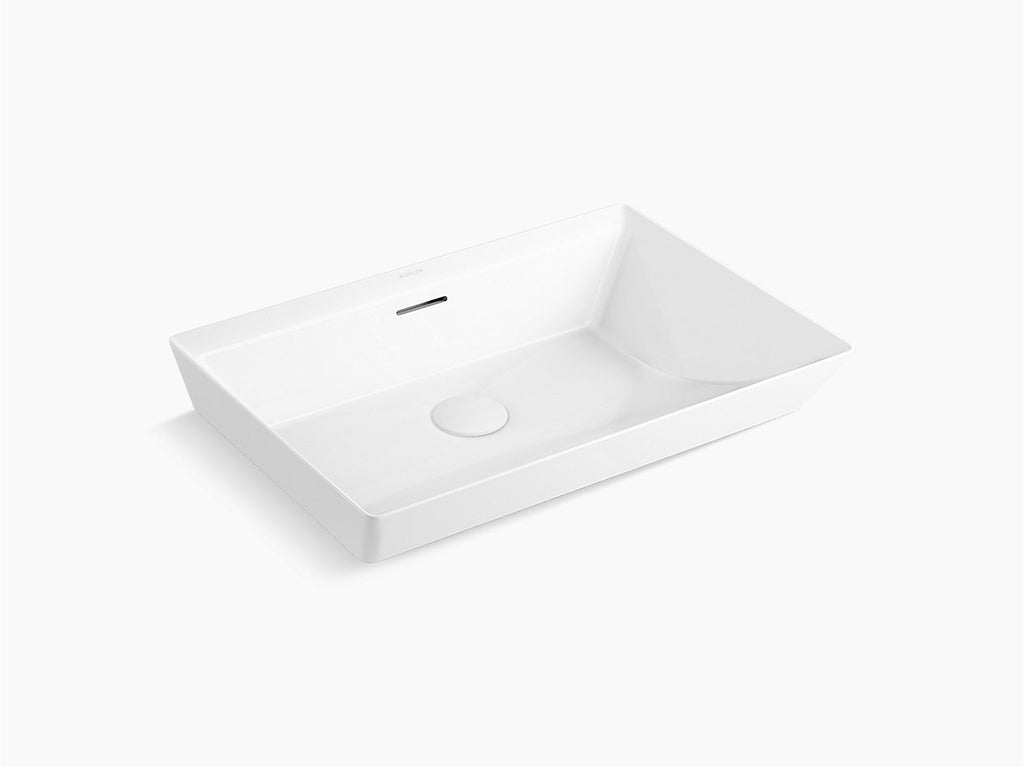 Kohler Brazn Vessel Basin Without Faucet Hole in White K-21060IN-0