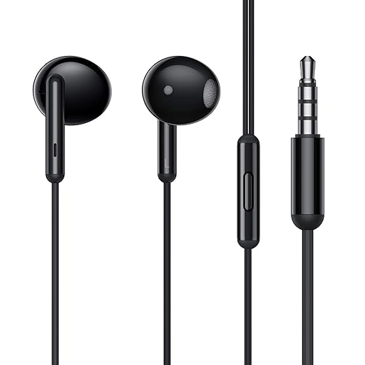 Open Box Unused Realme Buds Classic Wired in Ear Earphones with Mic Black Pack of 3