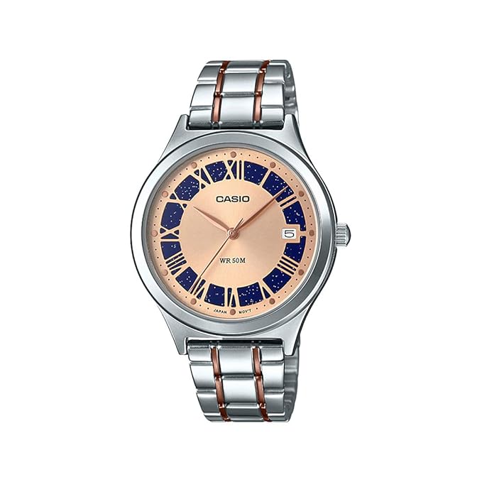 CasiTwo-Tone Analog Women's Watch A1595 LTP-E141RG-9AVDF