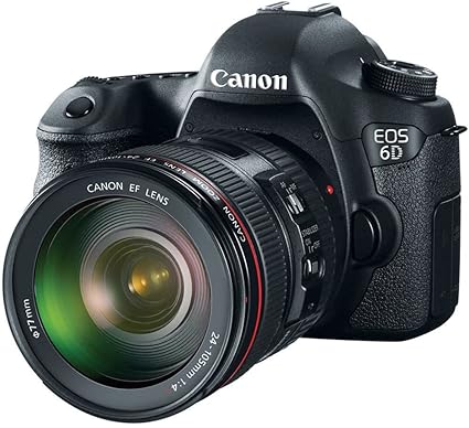 Used Canon EOS 6D 20.2MP Digital SLR Camera Black + 24-105mm is USM Lens Kit