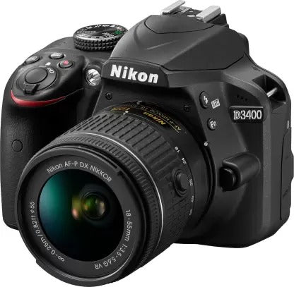ओपन बॉक्स, अप्रयुक्त Nikon D3400 Dslr कैमरा बॉडी सिंगल लेंस के साथ Af-p Dx Nikkor 18-55 Mm F/3.5-5.6g Vr किट