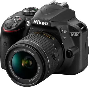 Open Box, Unused Nikon D3400 Dslr with Af-p Dx Nikkor 18-55 Mm F/3.5-5.6g Vr Kit