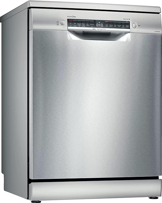 Bosch Series 6 Free-standing Dishwasher 60 Cm Brushed Steel Anti-fingerprint SMS6HVI00I