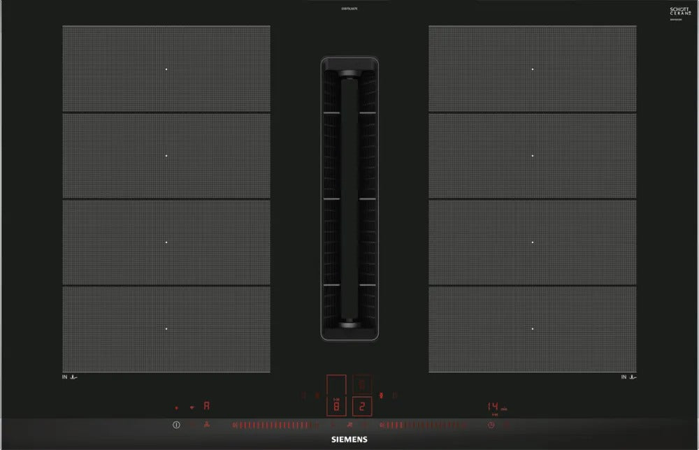 Siemens iQ700 Induction Hob With Integrated Ventilation System 80 Cm Surface Mount With Frame EX875LX67E