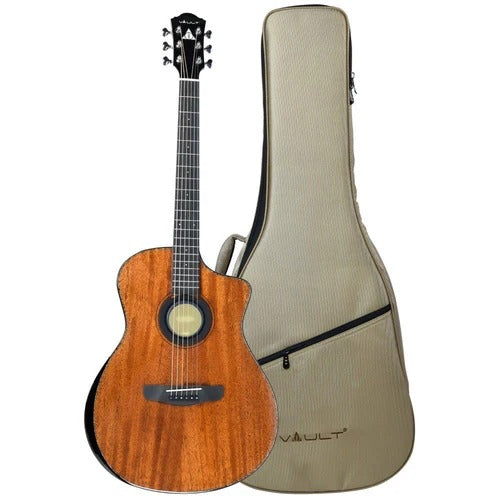 Vault Performer Pro FX Premium Electro Acoustic Guitar with Transacoustic Pickup, On Board Effects and Gigbag