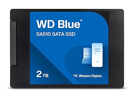 Open Box Unused Western Digital 2TB WD Blue SA510 SATA Internal Solid State Drive SSD – SATA III 6 Gb/s, 2.5″/7mm, Up to 560 MB/s WDS200T3B0A