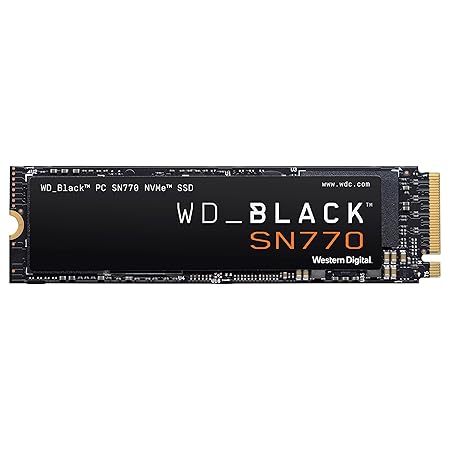 Open Box Unused Western Digital WD Black SN770 NVMe 1TB, Upto 5150MB/s, 5Y Warranty, PCIe Gen 4 NVMe M.2 (2280), Gaming Storage, Internal Solid State Drive SSD WDS100T3X0E