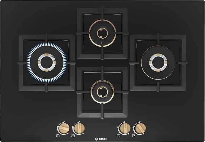 Bosch Series 6 Gas Hob 75 Cm Tempered Glass Black PNI7B6F20I