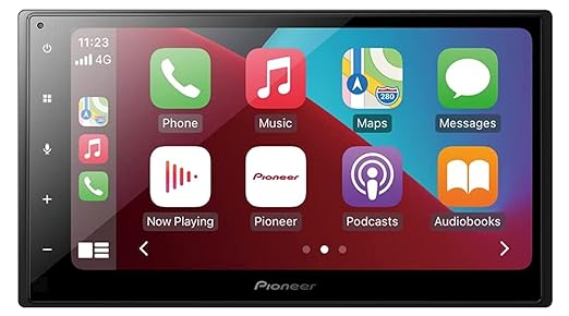 Open Box, Unused Pioneer Car Stereo DMH-A4450BT,17.3 cm (6.8) WVGA Capacitive Touchscreen,Wired Apple Carplay Android Auto BT/USB/AUX/Radio