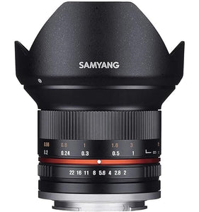 Used Samyang 12mm F2.0 NCS CS Photo Manual Camera Lens for Sony E Mount