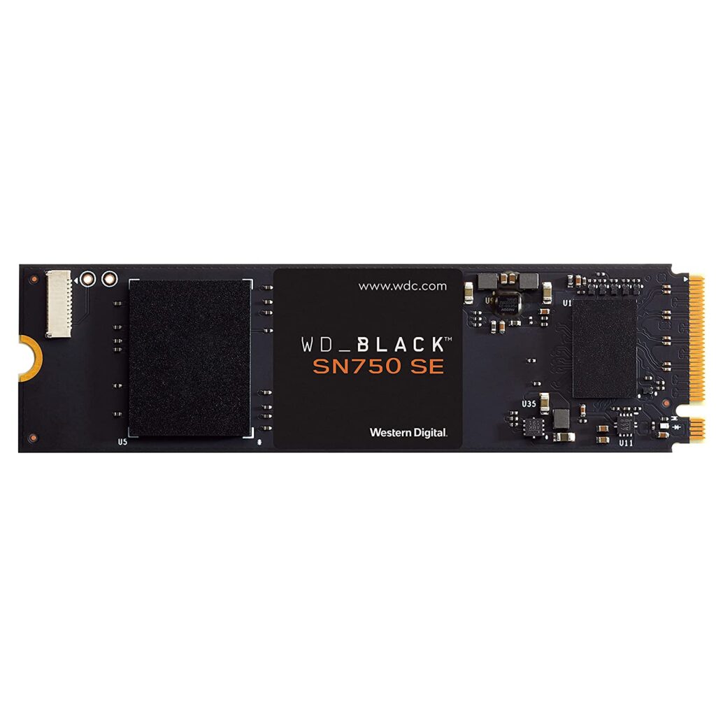 Open Box Unused Western Digital Black SN750SE NVMe 1TB PCIe Gen 4 SSD, Upto 3600 MB/s R, 2830MB/s W WDS100T1B0E