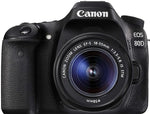Load image into Gallery viewer, Used Canon EOS 80D 24.2MP Digital SLR Camera Black + EF-S 18-55mm STM Lens Kit
