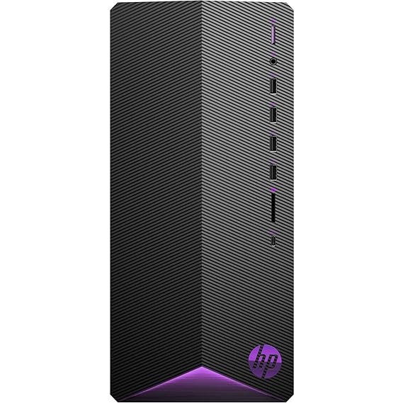 Open Box, Unused HP Pavilion Gaming Desktop PC AMD Ryzen 7 Processor (16GB/1TB SSD/NVIDIA GeForce RTX 3060Ti 8GB Graphics/Win 11/MS Office/Shadow Black with Violet), TG01-2002in (Without Graphic Card)
