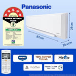 Load image into Gallery viewer, Open Box, Unused Panasonic 1 Ton 5 Star Wi-Fi Inverter Smart Split AC Copper Condenser, 7 in 1 Convertible with True AI Mode, 4 Way Swing, PM 0.1 Air Purification Filter, CS/CU-NU12ZKY5W, 2024 Model, White
