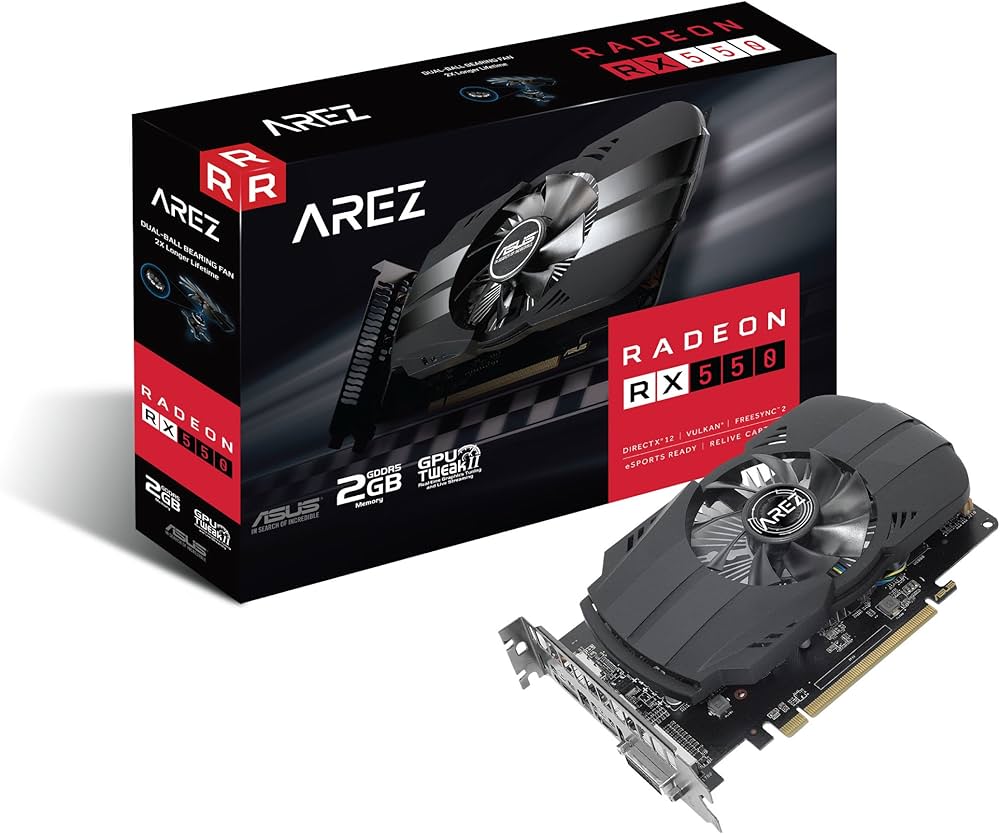 Open Box Unused Asus AMD Radeon PH-RX550-4G-EVO 4 GB GDDR5 Graphics Card