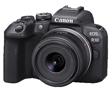 Used Canon EOS R10 Mirrorless Camera Body with RF-S 18 - 45 mm f/4.5 - 6.3 IS STM Lens