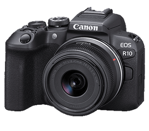 Used Canon EOS R10 Mirrorless Camera Body with RF-S 18 - 45 mm f/4.5 - 6.3 IS STM Lens