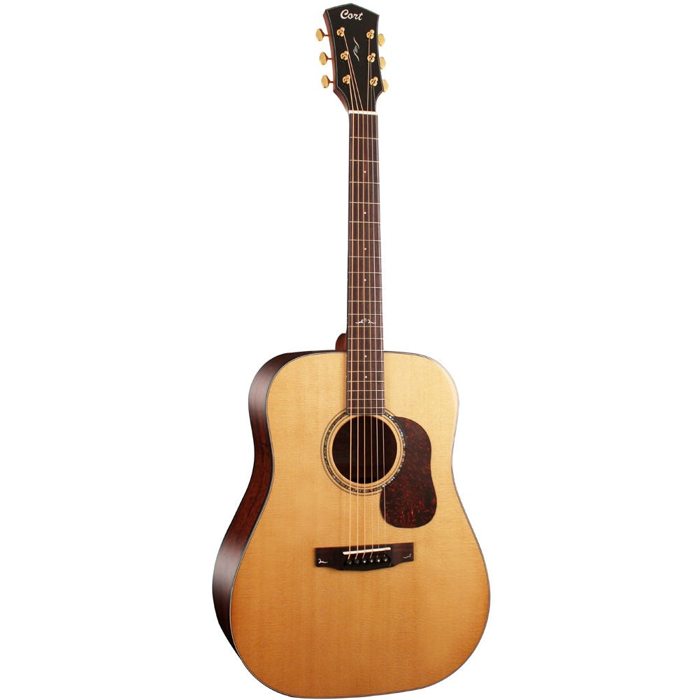 Cort GOLD D6 Dreadnought Acoustic Guitar With Deluxe Soft-Side Case Natural