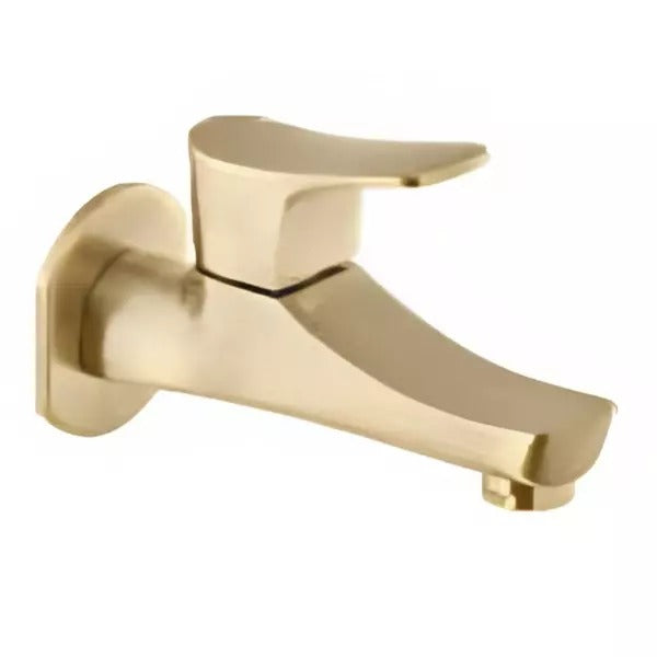 Cera Single Lever Wall Mount Bib Cock with Wall Flange and Aerator Antique Brass F1012151BA