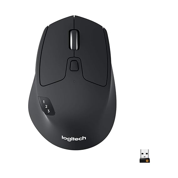 Open Box Unused Logitech M720 / Multi-Device, 1000 Dpi, 8-Buttons Wireless Optical Mouse 2.4GHz Wireless, Bluetooth, Black