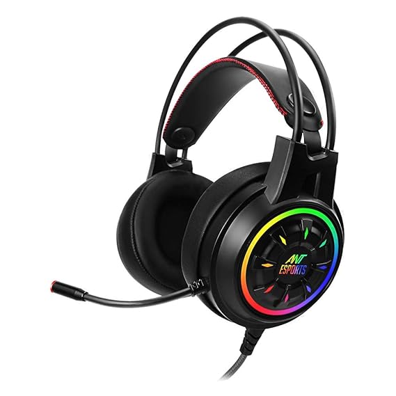 Open Box, Unused Ant Esports H707 HD RGB Wired Gaming Headset | Noise Cancelling Over-Ear Headphones