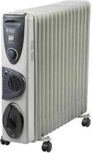 Open Box, Unused Russell Hobbs EOFR 2900 ROR15F, Grey 2900 W Oil Filled Radiator Electric Room Heater