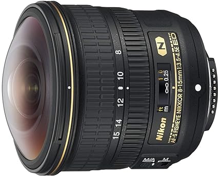 Used Nikon AF-S Fish Eye Nikkor 8-15mm f/3.5-4.5E ED F/4.5-29 Fixed Zoom Camera Lens