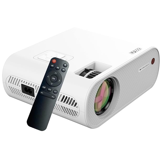 Open Box Unused Zebronics LP1000 LED Projector with 3300 Lumens Max, 150-inch Screen Size