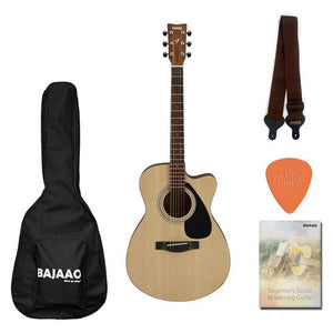 Yamaha FS80C The Ultimate Concert Body Cutaway Acoustic Guitar with Gigbag, Strap, Picks & Ebook