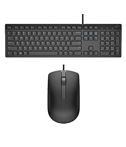 Open Box, Unused Dell USB Wired Keyboard and Mouse Set Black KB216+MS116 Pack of 2