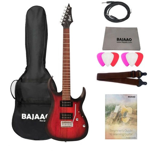 Cort X100 6-String Electric Guitar with Dust Cover, Strap, Picks, Cloth, Cable & Ebook