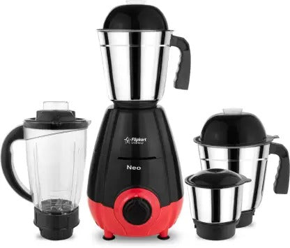 Open Box Unused Flipkart SmartBuy Neo Power Chef 600 W Juicer Mixer Grinder 4 Jars Black Red