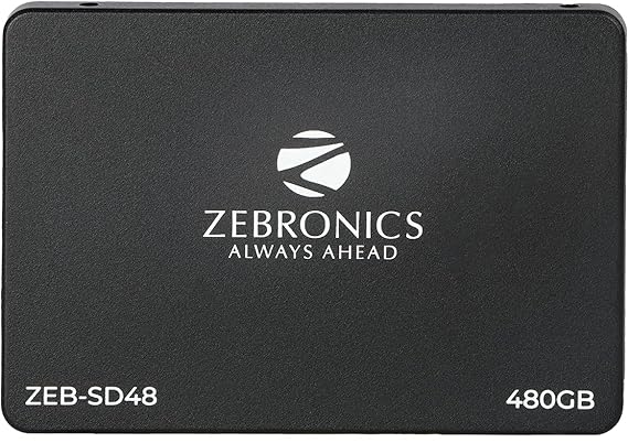 Open Box, Unused Zebronics ZEB-SD48 480GB 2.5 inch(6.3cm) Solid State Drive (SSD), with SATA III Interface, 6Gb/s, Fast Performance