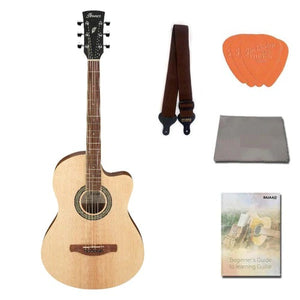 Ibanez MD39C 39 inch Cutaway Acoustic Guitar with Strap, Picks, Polishing Cloth & Ebook