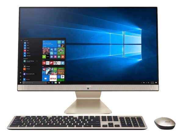 Open Box Unused Asus Vivo AiO 24, 60.45 cm FHD Touch, Intel Core i5 8th Gen, All-in-One Desktop 8GB/1TB HDD + 256GB SSD/Win 10/2GB NVIDIA MX130 Graphics/Wireless Keyboard & Mouse/Black/5.1 Kg V241FFT-BA050T