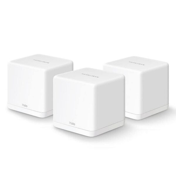 Open Box Unused MERCUSYS Halo S12 3-Pack AC1200 Whole Home Mesh Wi-Fi System 1200 Mbps WiFi Wireless Speed Router, Up to 3500 sq ft Coverage