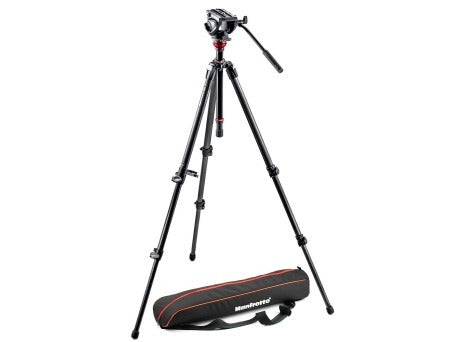 Manfrotto MVH500AH,755CX3 500 Fluid Video Head & 755cx3 Cf Single Leg Tripod