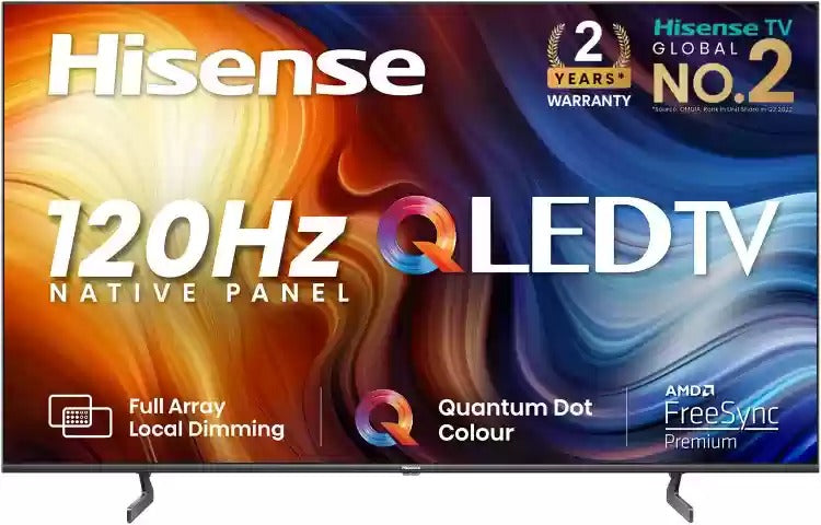 Open Box Unused Hisense U7H 139 cm (55 inch) QLED Ultra HD (4K) Smart VIDAA TV With Full Array Local Dimming 55U7H