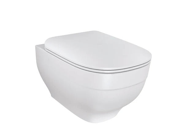 सफेद रंग में टॉयलेट सीट कवर के बिना कोहलर ट्रेस रिमलेस वॉल हंग बाउल