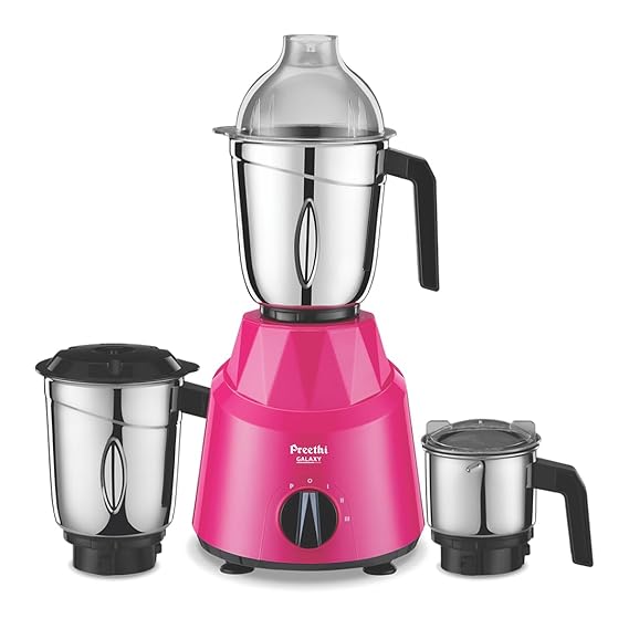 Open Box Unused Preethi Galaxy Mixer Grinder for Kitchen Vega W5 750 Watt Mixie, 3 Jars