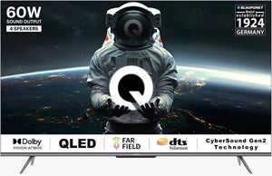 Open Box Unused Blaupunkt 126 cm 50 inches Quantum Dot Series 4K Ultra HD QLED Google TV 50QD7010 Black